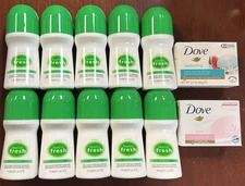 Avon Feeling Fresh Deodorant 2.6 fl oz (Pack of 10-2 DOVE SOAP FREE