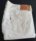 Levi's 501 Jeans Mens Size 44x32 White Oak Cone Denim Button Fly Cotton Pants