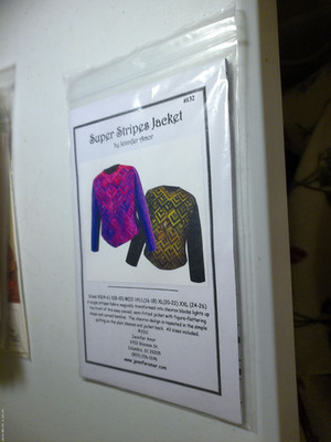 Super Striped Jacket Pattern Pieced Work by Jennifer Amor size XS-XXL