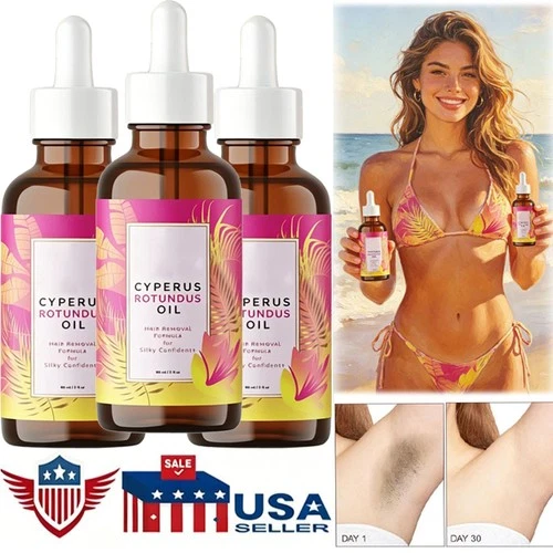 5PCS Cyperus Rotundus Oil - 60ml Natural Cyperus Rotundus Oil For Hair Removal