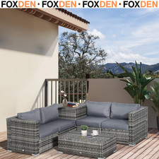 6 Pcs Rattan Corner Sofa Set 4