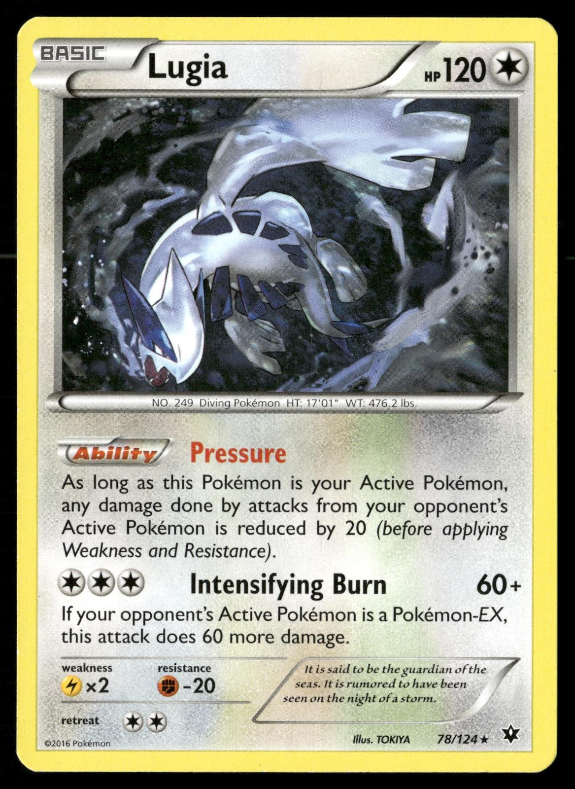 Lugia 78/124 Rare Fates Collide Pokemon LP
