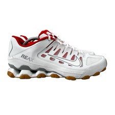 Nike Reax 8 TR Mesh White Wolf Grey Chile Red Shoes 621716-103 Men's Sz 8.5-14