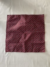 Elegant Silk Pocket Square Burgundy Blue Paisley Ivy League Dapper