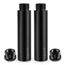3-INCH Mic Stand Extension Tubes/Rods Parts 2PCS , 2PCS, Black