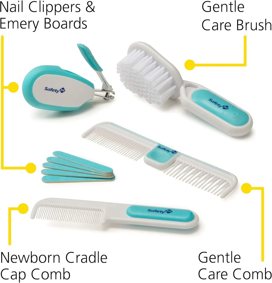 Safety 1st Deluxe Baby Healthcare Grooming Kit Arctic Blue 25-Piece Newborn - Image 3 of 4
