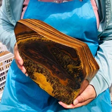 7.21LB Natural Madagascar Tiger's-Eye Raw Stone Rock Specimen Mineral Healing