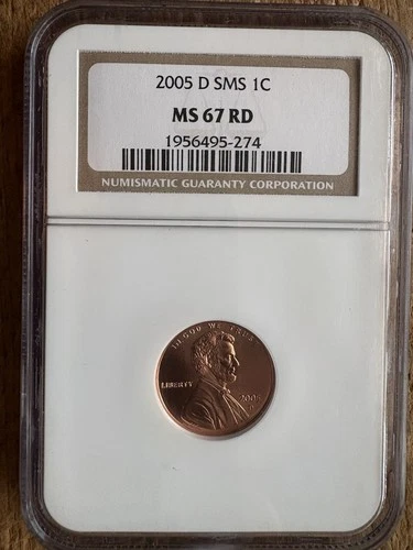 2005 D SMS Lincoln Cent 1C, NGC Certified MS 67 RD