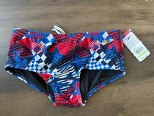 NWT Speedo Mens Size 30 Overdrive True Cobalt Swim Brief Trunks Endurance