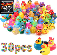 30 Stück Gummi Badeenten Quietscheente Rubber Duck Weihnachten Gummienten Weihna