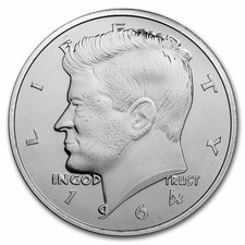 1 oz Silver Round - Kennedy Half Dollar 84.86 per troy oz
