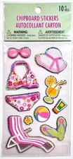 Summer Beach Stickers Scrapbooking Journal Card Making Craft Recollections