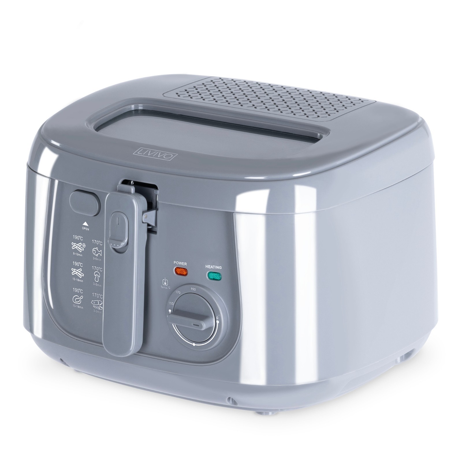 LIVIVO 2.5L Electric Deep Fat Fryer Grey Chip Fryer