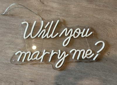 Will You Marry Me Neon Sign Marry Me Light up Letters for Proposal Decorations 