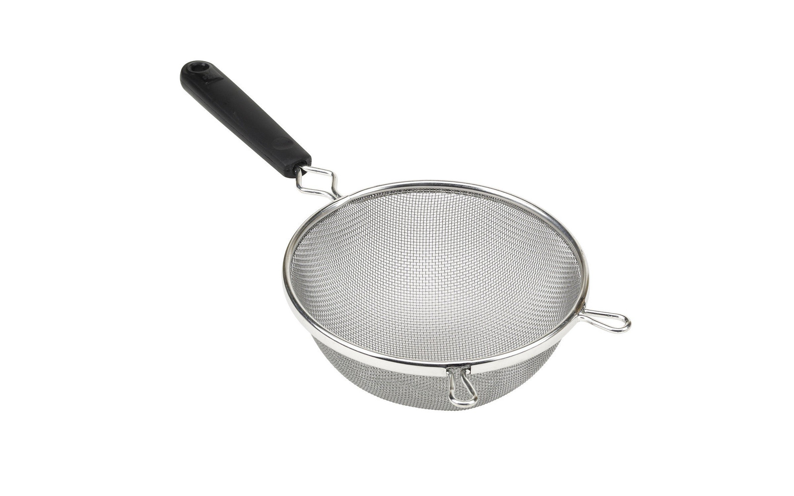 Good Cook 6-Inch Strainer Aluminum Mesh, Medium, Black & Silver