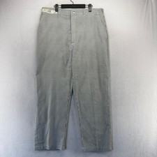 Vintage Houndstooth Pants Men's 38x30 Fits 36x30 Black Trousers USA Made Talon