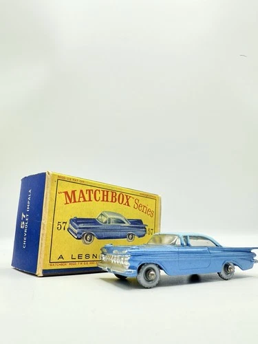 Matchbox Lesney 57b Chevrolet Impala SPW - Blue Base Matchbox Regular Wheels