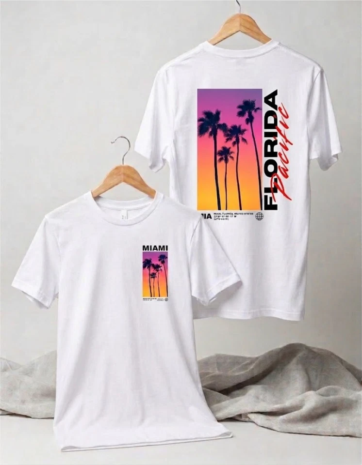 T-SHIRT MIAMI FLORIDA XS / S / M / L / XL - Photo 1/2