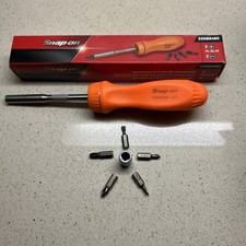 Snap-on Orange Hard Handle Ratcheting Screwdriver Wbits Ssdmr4bo New Snap-on Orange Hard Handle Ratcheting Screwdriver Wbits Ssdmr4bo New