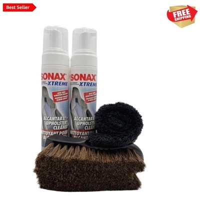 SONAX Alcantara & Upholstery Cleaner Bundle - 2 x 250ml + Accessories