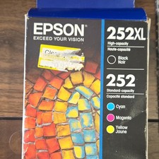 Epson Genuine 252XL Ink Cartridge Black Cyan Magenta Yellow Inkjet