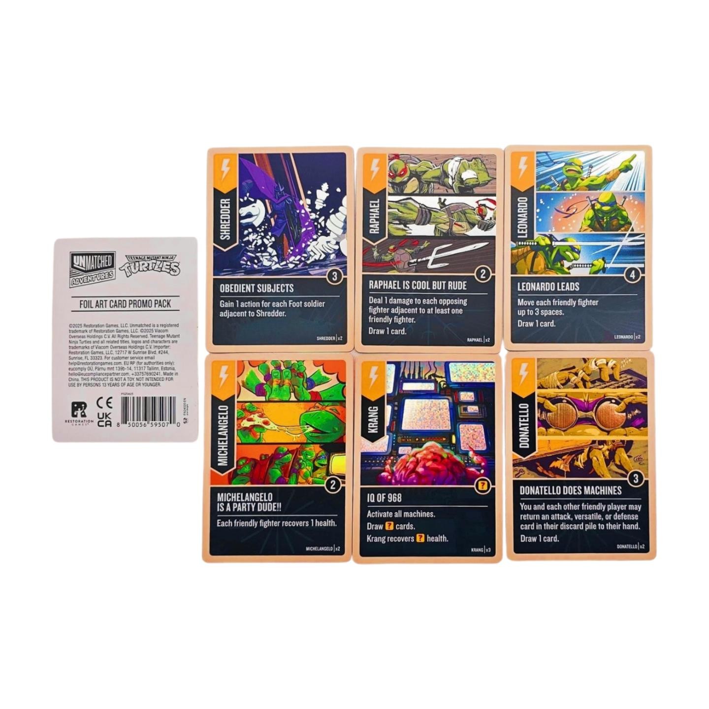 Unmatched Adventures TMNT Foil Art Promo Cards by Restoration Games - SEALED 7390₽