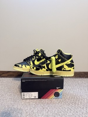 Size 9.5 - Nike Dunk High 1985 Yellow Acid Wash New In Box