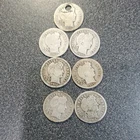 Barber Dimes Lot of 7 Circulated Silver 1907-1915 Mixed Dates US Coins #465