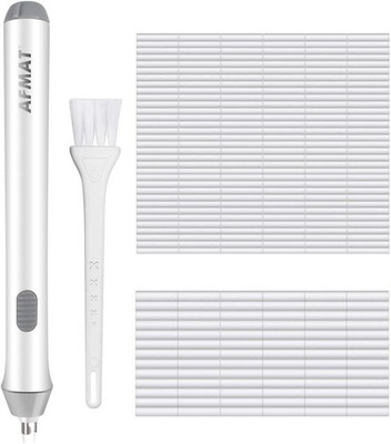 AFMAT EEW001 Electric Eraser for Drawing, Battery Operated 140 Refills, White 