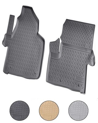 3D Gummi Fussmatten für VW Crafter | BJ 2006 - 2016 | passgenau + Rand