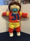 Vintage Cabbage Patch Kids Doll Boy Pacifier Mouth 1985 Coleco Outfit Shoe 17”