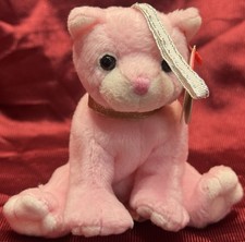 Ty Basket Beanie Happy Spring! - Carnation The Pink Cat - New With Tags Vin 2003