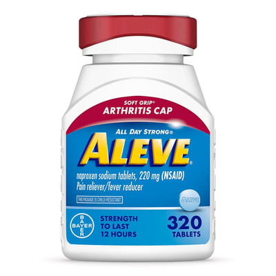 ALEVE Pain Reliever/ soft grip Arthritis Cap, 320 tablets Naproxen Sodium 220mg 