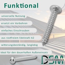 Produktbild von HXJDAM 200 Stück Blechschrauben Schwarz, M4.2x13mm Flachkopfschrauben, Holzschrauben, Selbstschneidende Schraube Schwarz Für Blech, Gipskarton, Kunststoffe Und Holz