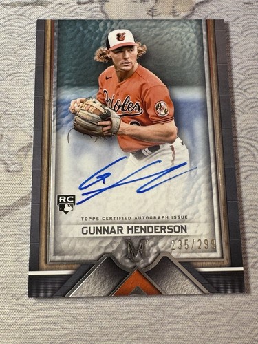 2023 Topps Museum Gunnar Henderson Archival Autograph /299 Rookie