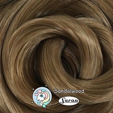 Sandalwood Brunette Brown Japanese Saran Doll Hair for Custom Doll Rerooting