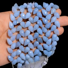 Blue Opal Gemstone Teardrop Shape Faceted Beads 10X6 mm Strand 4" UGB-789