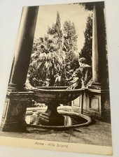 Rare Italy Antique Rome Fountain Villa Sciarra Postcard WW1 Era Gardens Unposted