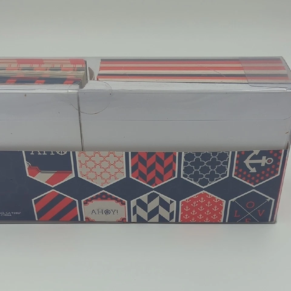 Juego de 80 tarjetas y sobres de anclaje náutico Craft Smith texturizados rojo y azul Foto 3 de 4