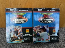 1991 STADIUM CLUB 2ND SERIES BASEBALL SEALED HOBBY BOX LOT OF 2 EXCELLENT SHAPE