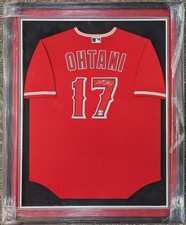 Shohei Ohtani Signed Los Angeles Angels 34x42 Framed Jersey AUTO MLB Fanatics
