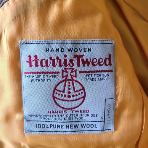Harris Tweed 38R blazer herringbone Scottish wool sport coat jacket tan gold new - Picture 6 of 17