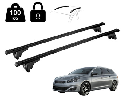 Dachträger für Peugeot 308 Sw 2. Serie 2014-2021 Dach mit Handlauf