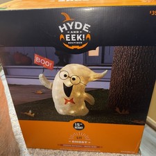 Hyde EEK 15in Lit Ghost Glitter Halloween Decor Target 2019 Boo Sign Is White