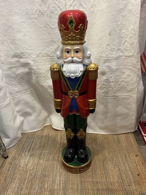 Light Up Battery Santa Nutcracker 32.5 Inch Tall