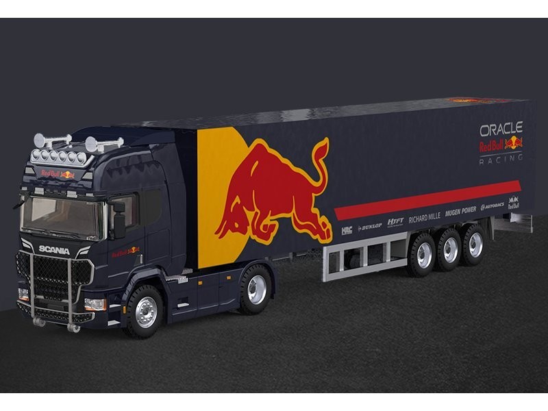 ミニカー Red Bull Racing Scania Truck 1/64 SCANIA TRUCK RED BULL LIVERY 1/64 SCALE DIECAST CAR MODEL BY