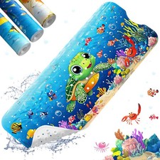 XIYUNTE Baby Bath Mat for Tub Non Slip Kids 100x16Inches, A-small Turtle
