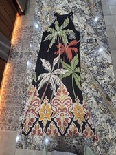 Vince Camuto Column Maxi Womens Halter Cut Long Dress XL Black/Floral NWT