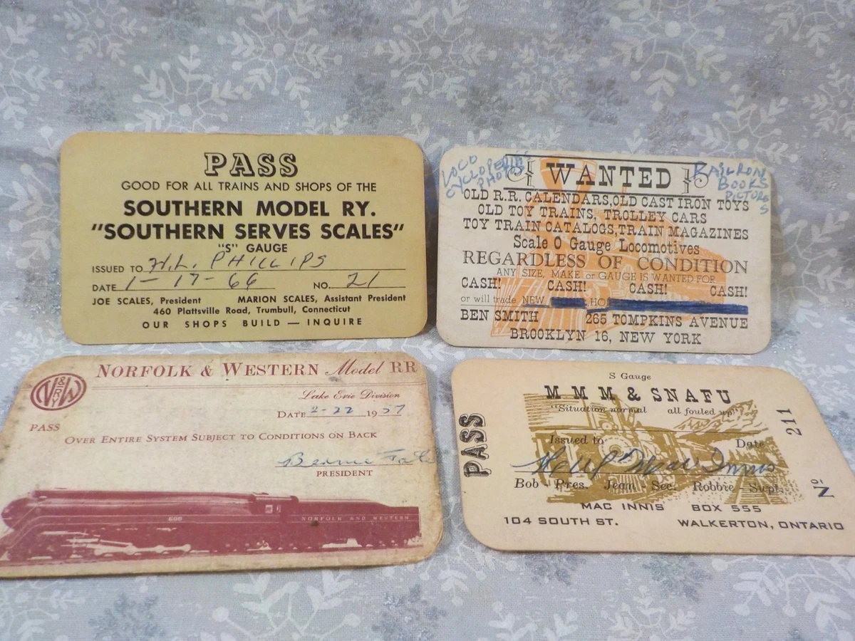 1960 Collectible Railroad Passes & Tickets for sale | eBay