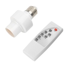 Wireless Remote Control Light Lamp E27 Screw Bulb Base Holder Cap Socket Switch